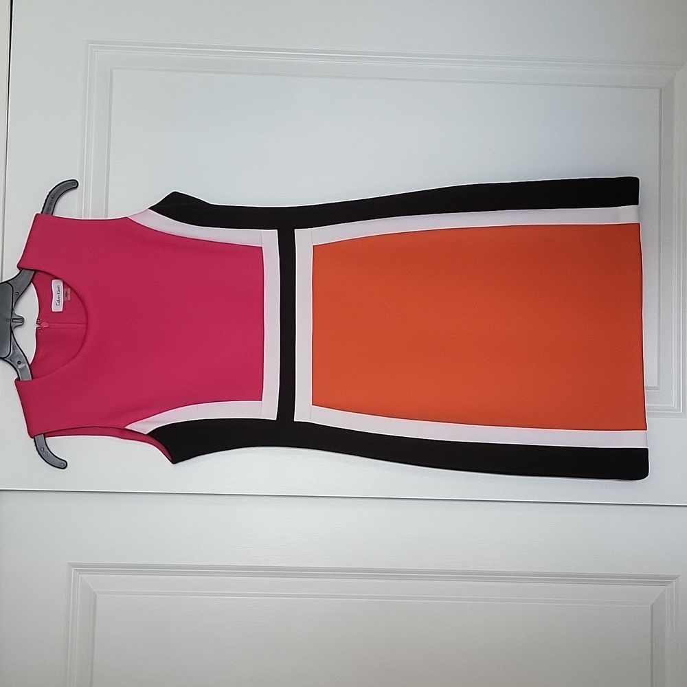 Beautiful Calvin Klein Color Block Sheath 8